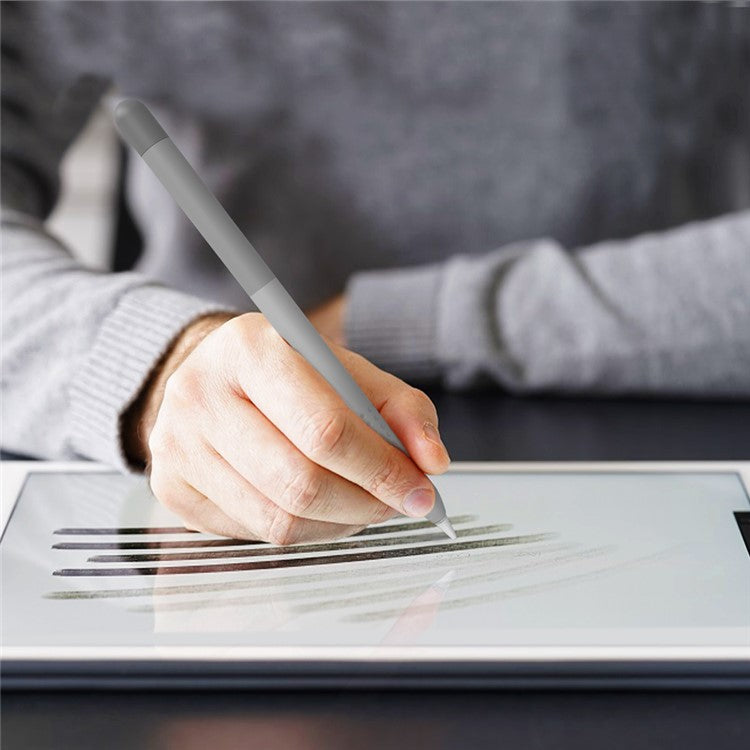 AHASTYLE PT102-1 Silicone Case for Apple Pencil (1st Generation) , Gradient Color Anti-slip Ultra Thin Stylus Pen Cover - Grey