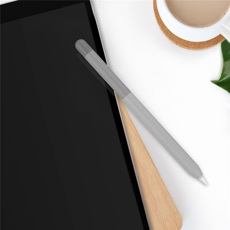 AHASTYLE PT102-1 Silicone Case for Apple Pencil (1st Generation) , Gradient Color Anti-slip Ultra Thin Stylus Pen Cover - Grey
