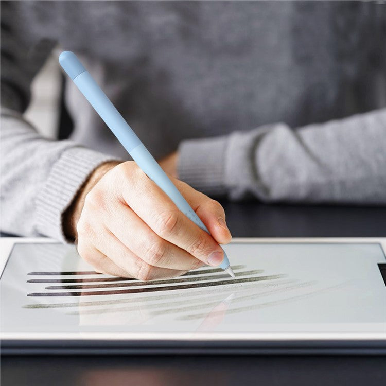 AHASTYLE PT102-1 Silicone Case for Apple Pencil (1st Generation), Gradient Color Anti-slip Ultra Thin Stylus Pen Cover - Blue