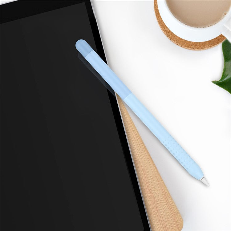 AHASTYLE PT102-1 Silicone Case for Apple Pencil (1st Generation), Gradient Color Anti-slip Ultra Thin Stylus Pen Cover - Blue