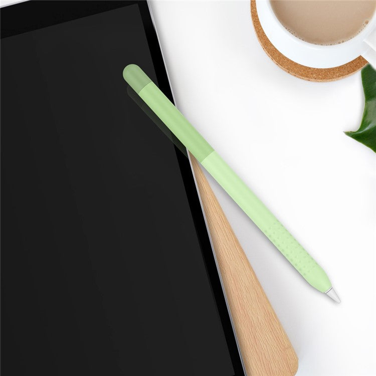 AHASTYLE PT102-1 Silicone Case for Apple Pencil (1st Generation) , Gradient Color Anti-slip Ultra Thin Stylus Pen Cover - Green