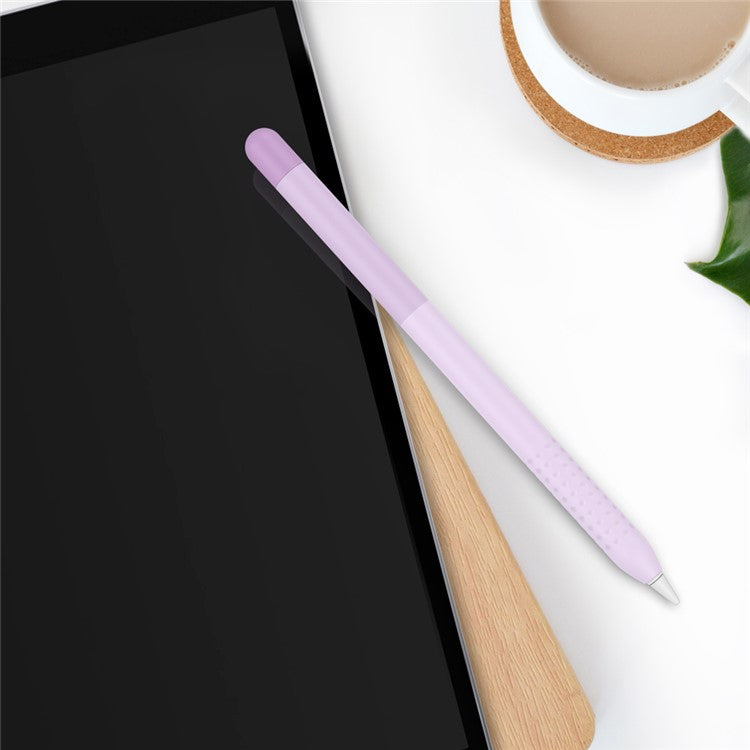 AHASTYLE PT102-1 Silicone Case for Apple Pencil (1st Generation) , Gradient Color Anti-slip Ultra Thin Stylus Pen Cover - Purple