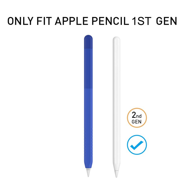 AHASTYLE PT102-1 Silicone Case for Apple Pencil (1st Generation) , Gradient Color Anti-slip Ultra Thin Stylus Pen Cover - Sea Blue