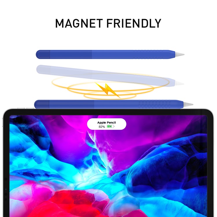 AHASTYLE PT102-1 Silicone Case for Apple Pencil (1st Generation) , Gradient Color Anti-slip Ultra Thin Stylus Pen Cover - Sea Blue