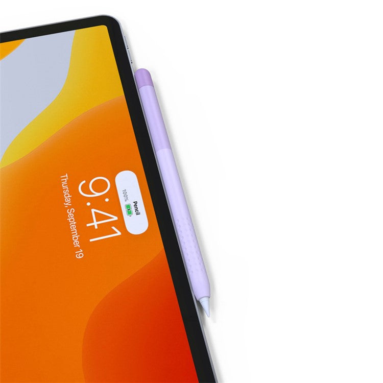 AHASTYLE PT102-2 Silicone Sleeve for Apple Pencil (2nd Generation), Gradient Color Ultra Thin Stylus Pen Case Skin Cover - Gradient Purple