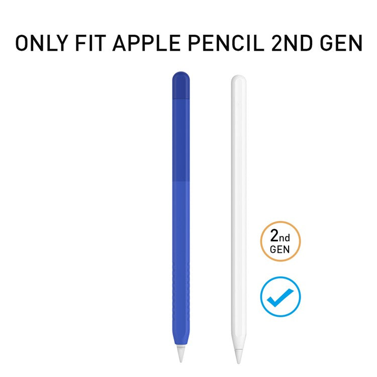 AHASTYLE PT102-2 Silicone Sleeve for Apple Pencil (2nd Generation) Gradient Color Ultra Thin Skin Cover - Gradient Sea Blue
