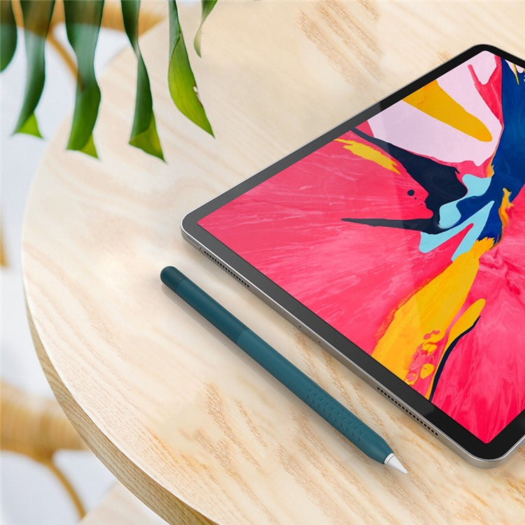 AHASTYLE PT102-2 Silicone Sleeve for Apple Pencil (2nd Generation) Gradient Color Ultra Thin Skin Cover - Gradient Blackish Green