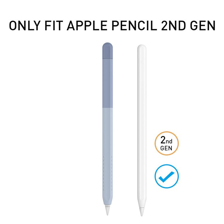 AHASTYLE PT102-2 Silicone Sleeve for Apple Pencil (2nd Generation) Gradient Color Ultra Thin Skin Cover - Gradient Rock Grey