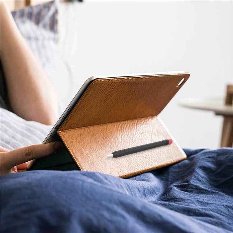 AHASTYLE PT152 Silicone Sleeve for Apple Pencil (1st Generation) Stylus Pen Case Dual Color Shockproof Cover - Black