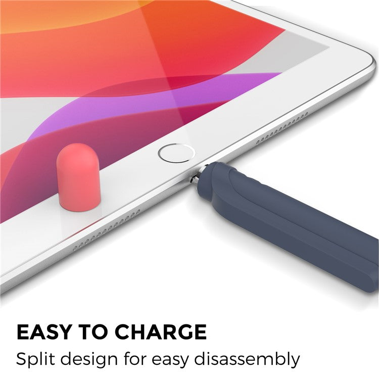AHASTYLE PT152 Silicone Sleeve for Apple Pencil (1st Generation) Stylus Pen Case Dual Color Shockproof Cover - Midnight Blue
