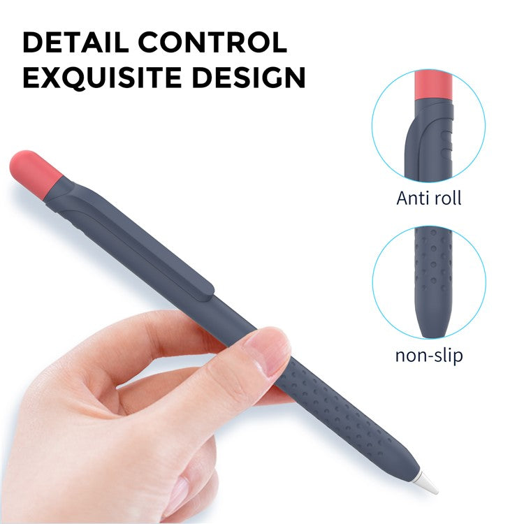 AHASTYLE PT152 Silicone Sleeve for Apple Pencil (1st Generation) Stylus Pen Case Dual Color Shockproof Cover - Midnight Blue