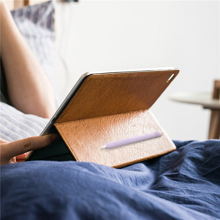 AHASTYLE PT152 Silicone Sleeve for Apple Pencil (1st Generation) Stylus Pen Case Dual Color Shockproof Cover - Purple