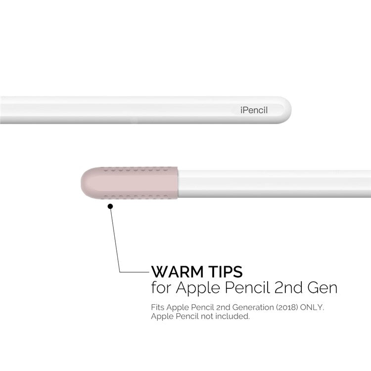 AHASTYLE PT92 For Apple Pencil 2nd / 1st Generation 3Pcs Capacitive Stylus Nib Sleeve Silicone Protective Cover - Pink