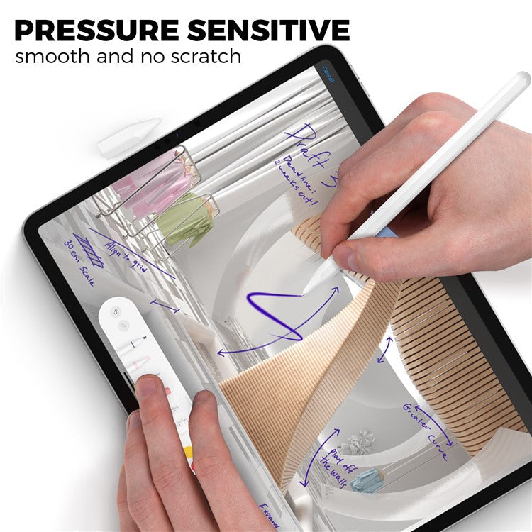 AHASTYLE WG80 For Apple Pencil 2nd / 1st Generation 2Pcs Capacitive Stylus Tip Replacement Pen Nibs - Transparent + White