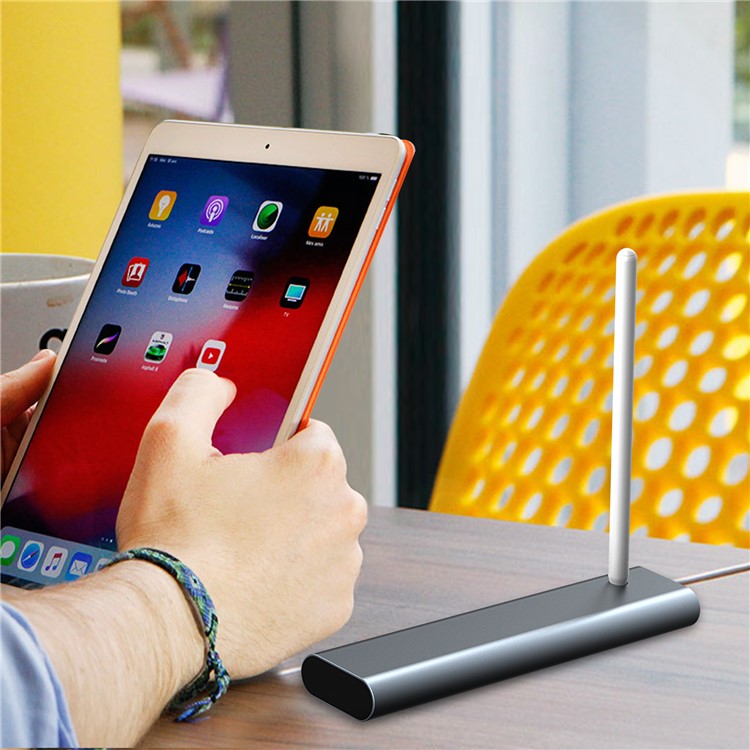 AHASTYLE PT145 Carrying Case for Apple Pencil 1st / 2nd Generation Portable Storage Box Aluminum Alloy - Dark Grey