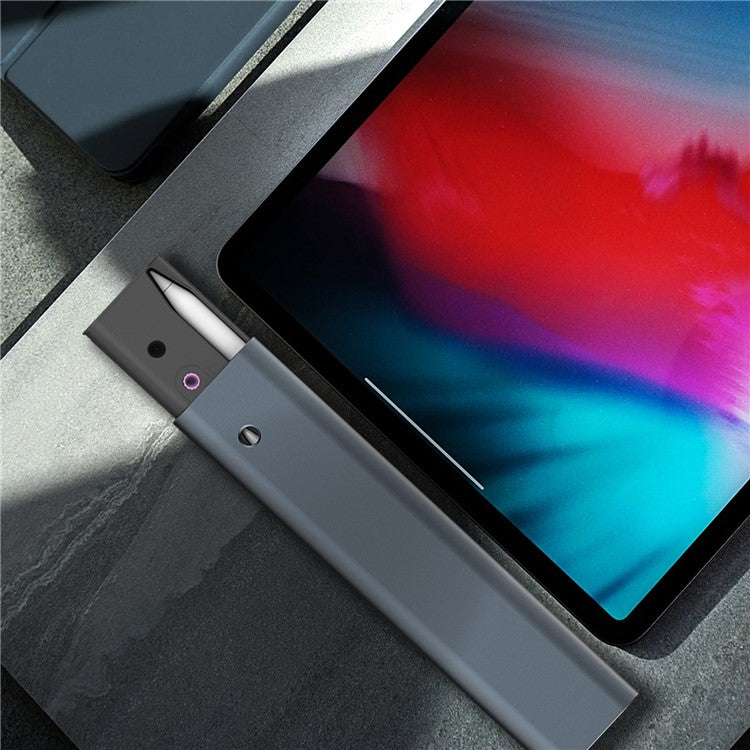 AHASTYLE PT145 Carrying Case for Apple Pencil 1st / 2nd Generation Portable Storage Box Aluminum Alloy - Dark Grey