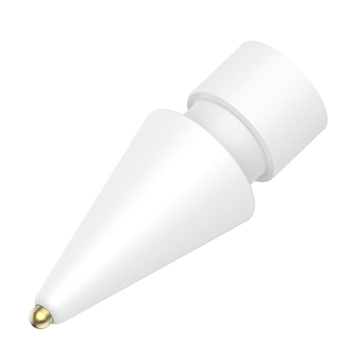 AHASTYLE WG58 For Apple Pencil 2nd / 1st Generation Capacitive Stylus Pen Nib Replacement Touch Screen Pen Tip - White / 3mm Gold Nib