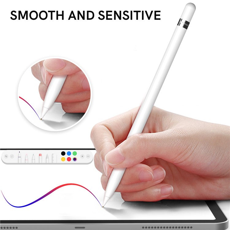 AHASTYLE WG58 For Apple Pencil 2nd / 1st Generation Capacitive Stylus Pen Nib Replacement Touch Screen Pen Tip - White / 3.5mm Gold Nib