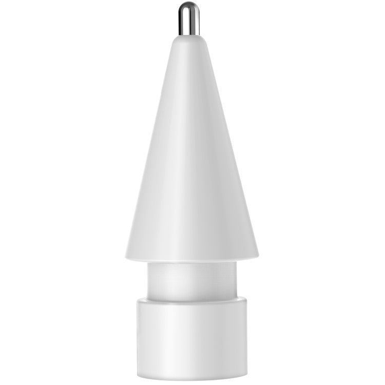 AHASTYLE WG58 For Apple Pencil 2nd / 1st Generation Capacitive Stylus Pen Nib Replacement Touch Screen Pen Tip - White / 4mm Silver Nib