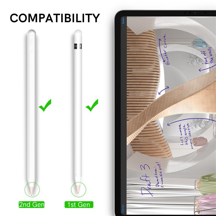 AHASTYLE WG58 For Apple Pencil 2nd / 1st Generation Capacitive Stylus Pen Nib Replacement Touch Screen Pen Tip - Pink / 4mm Gold Nib