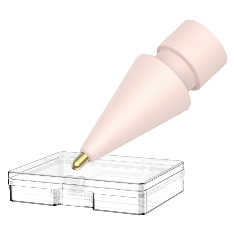 AHASTYLE WG58 For Apple Pencil 2nd / 1st Generation Capacitive Stylus Pen Nib Replacement Touch Screen Pen Tip - Pink / 4mm Gold Nib