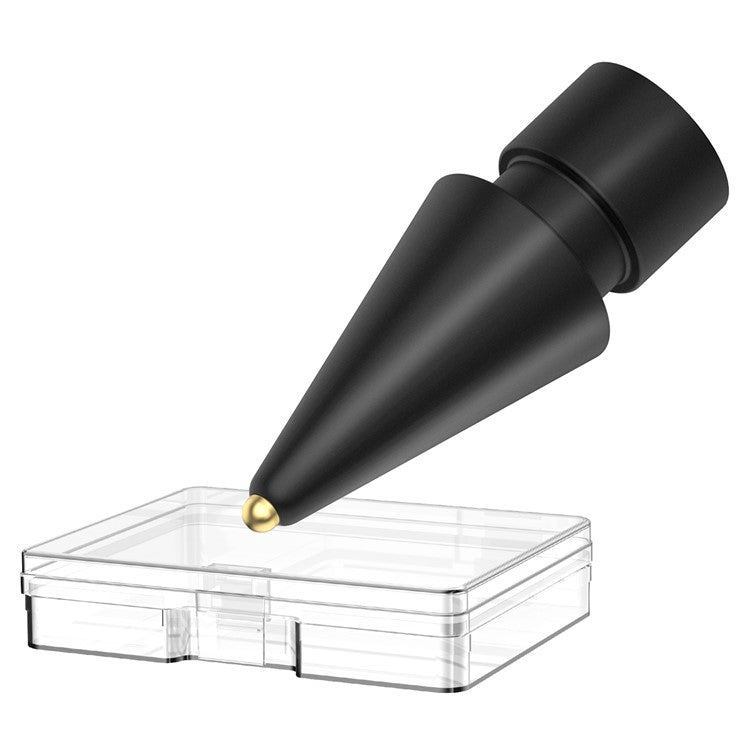 AHASTYLE WG58 For Apple Pencil 2nd / 1st Generation Capacitive Stylus Pen Nib Replacement Touch Screen Pen Tip - Black / 3mm Gold Nib