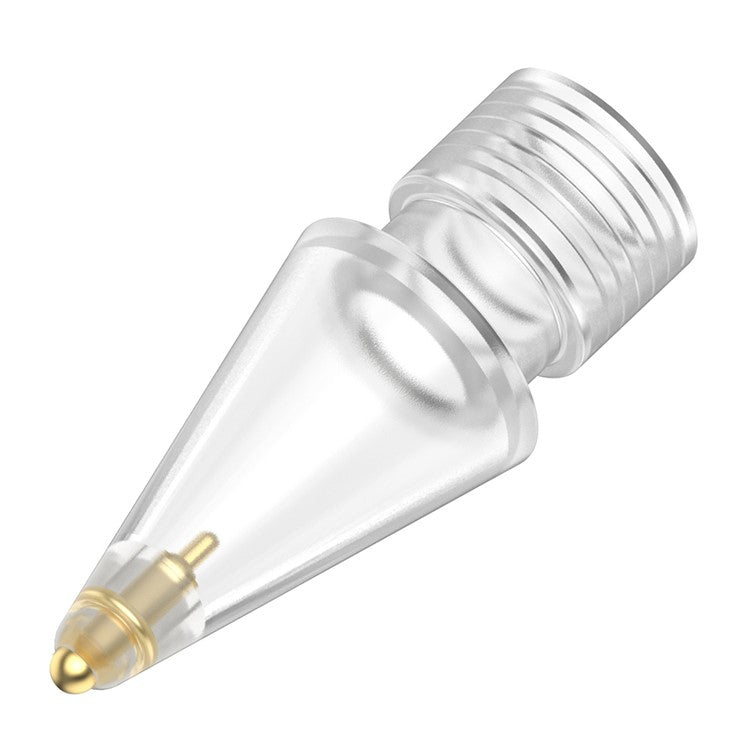 AHASTYLE WG58 For Apple Pencil 2nd / 1st Generation Capacitive Stylus Pen Nib Replacement Touch Screen Pen Tip - Transparent / 3mm Gold Nib