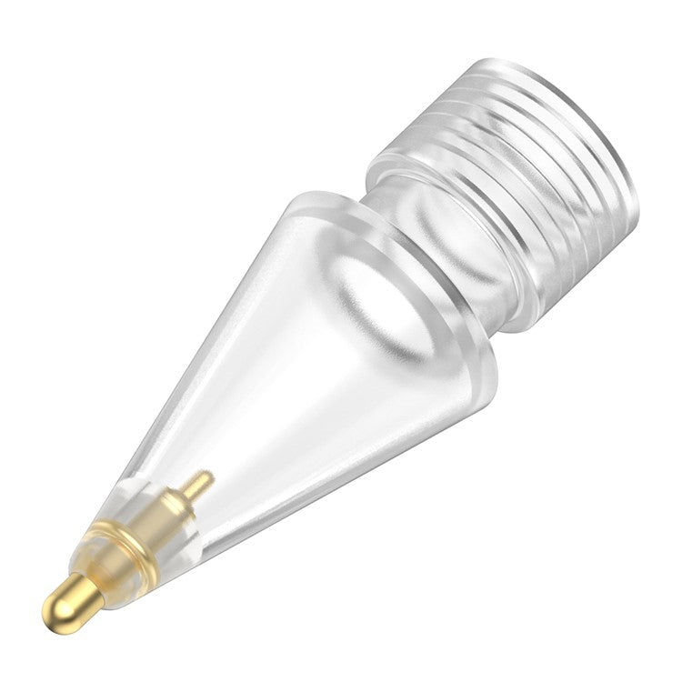 AHASTYLE WG58 For Apple Pencil 2nd / 1st Generation Capacitive Stylus Pen Nib Replacement Touch Screen Pen Tip - Transparent / 4mm Gold Nib