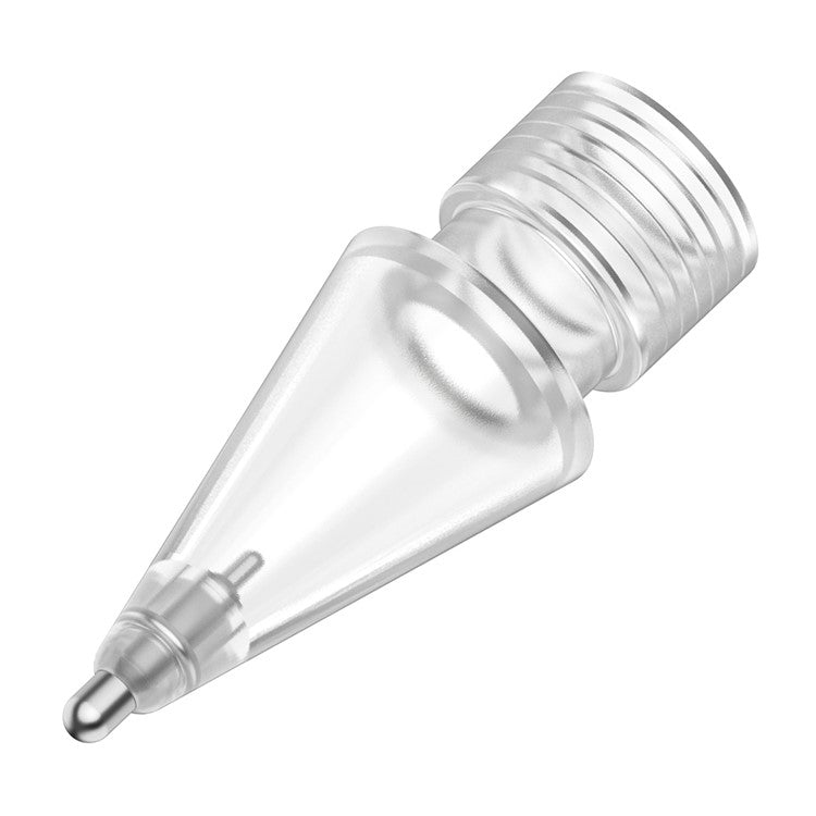 AHASTYLE WG58 For Apple Pencil 2nd / 1st Generation Capacitive Stylus Pen Nib Replacement Touch Screen Pen Tip - Transparent / 4mm Silver Nib