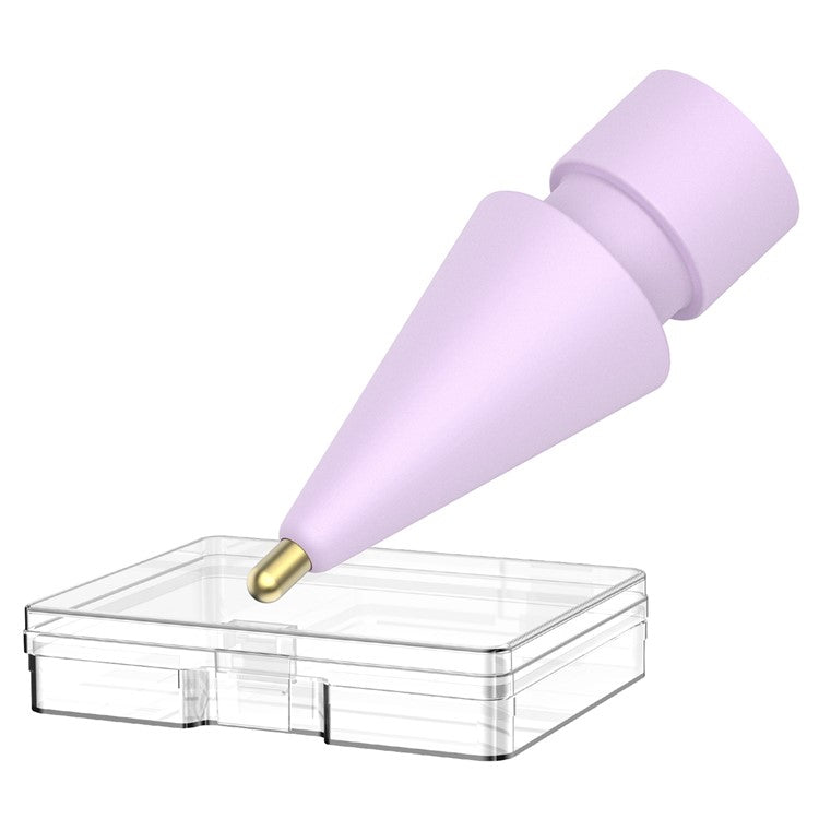 AHASTYLE WG58 For Apple Pencil 2nd / 1st Generation Capacitive Stylus Pen Nib Replacement Touch Screen Pen Tip - Purple / 4mm Gold Nib