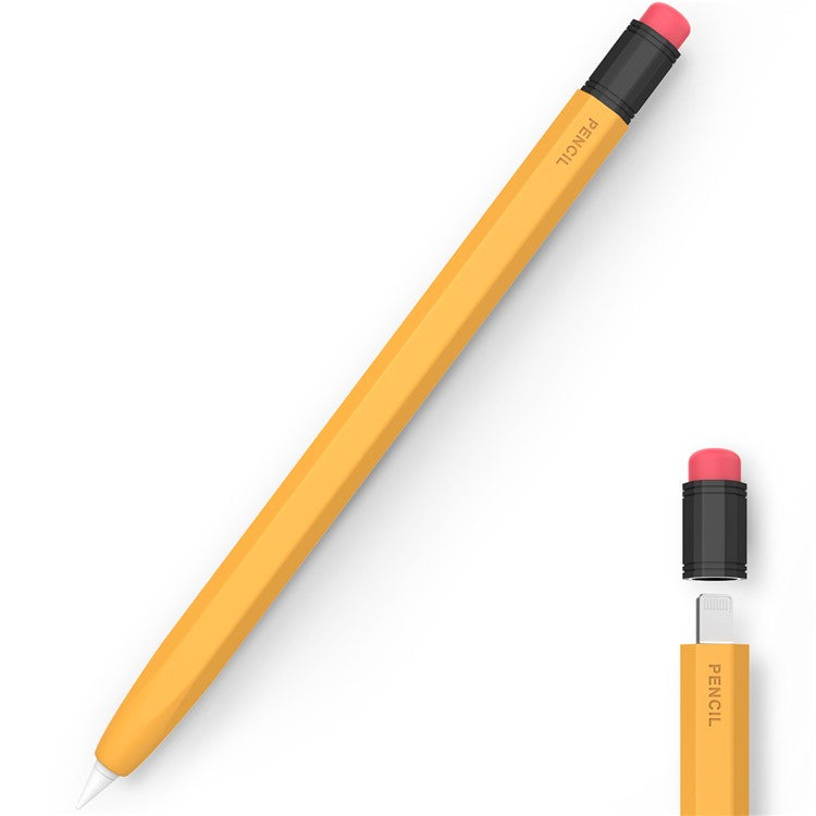 AHASTYLE PT180-1 For Apple Pencil 1st Generation Retro Silicone Capacitive Stylus Pen Protective Cover - Orange