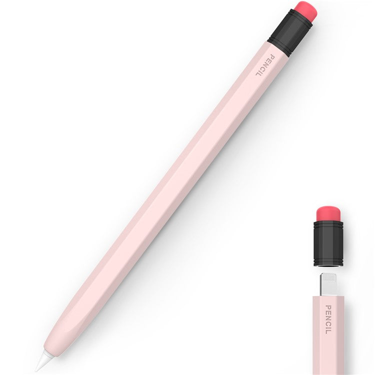 AHASTYLE PT180-1 For Apple Pencil 1st Generation Retro Silicone Capacitive Stylus Pen Protective Cover - Pink