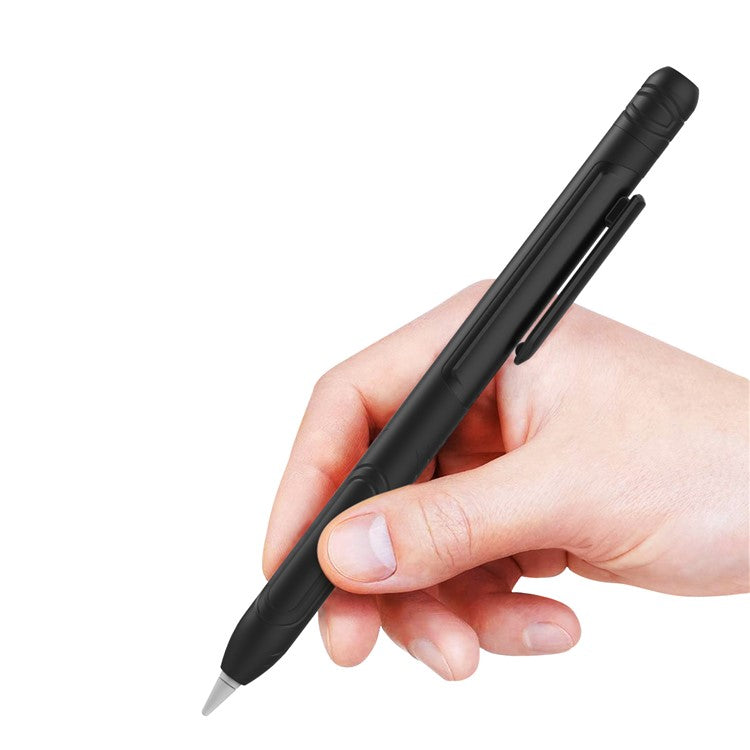 AHASTYLE PT141 Silicone Sleeve for Apple Pencil (1st Generation) Stylus Pen Case Shockproof Protective Cover - Black