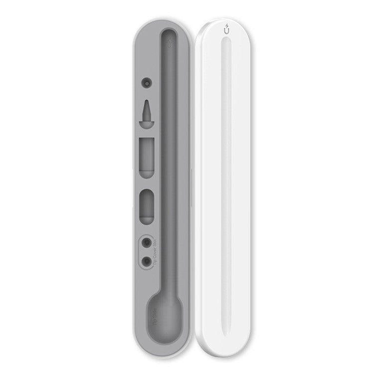 AHASTYLE PT121 Storage Box for Apple Pencil 1st / 2nd Generation Magnetic Stylus Pen Protective Case - White