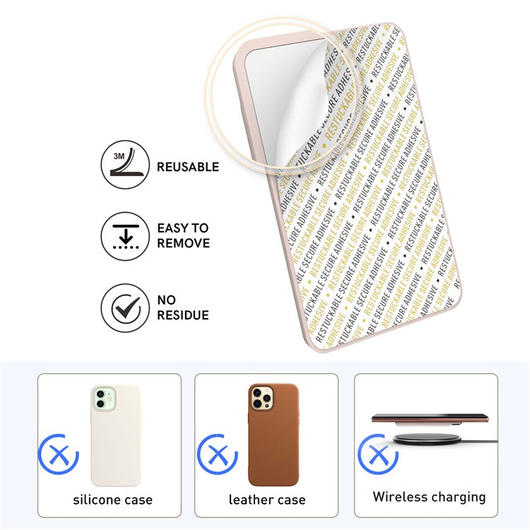 AHASTYLE PT133-C-S Adhesive Credit ID Card Holder Mobile Phone Back Card Pocket - Pink