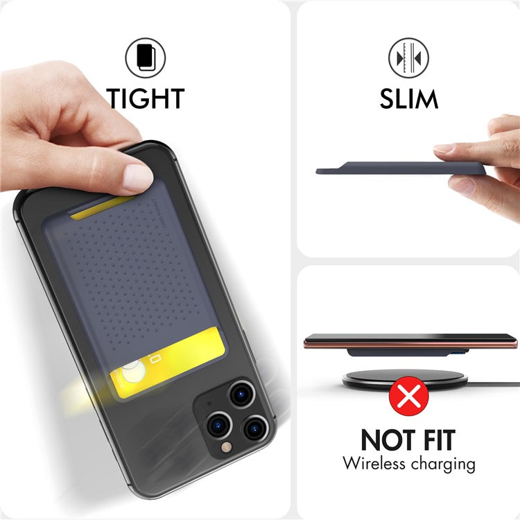 AHASTYLE PT133-S Adhesive Phone Card Pocket Mobile Phone Stick-On Credit Card Holder - Green