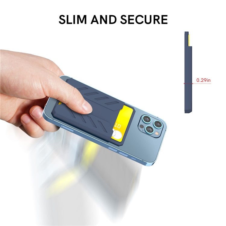 AHASTYLE PT133-A-S Phone Back Card Holder Adhesive Stick-On Card Slot Pocket - Midnight Blue