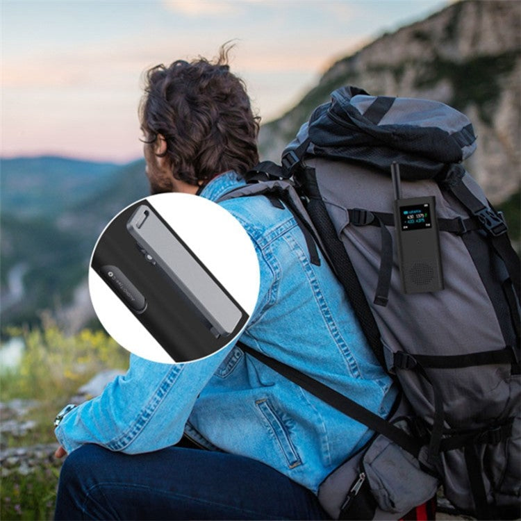 For Xiaomi 2S Walkie-talkie Silicone Case Flexible Silicone Cover Anti-Scratch Sleeve Two-Way Radio Holster - Black