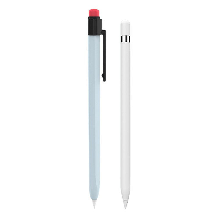 AHASTYLE PT80-1-K For Apple Pencil 2nd Generation Stylus Pen Silicone Cover Anti-drop Protective Sleeve - Baby Blue
