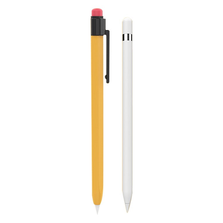 AHASTYLE PT80-1-K For Apple Pencil 2nd Generation Stylus Pen Silicone Cover Anti-drop Protective Sleeve - Yellow