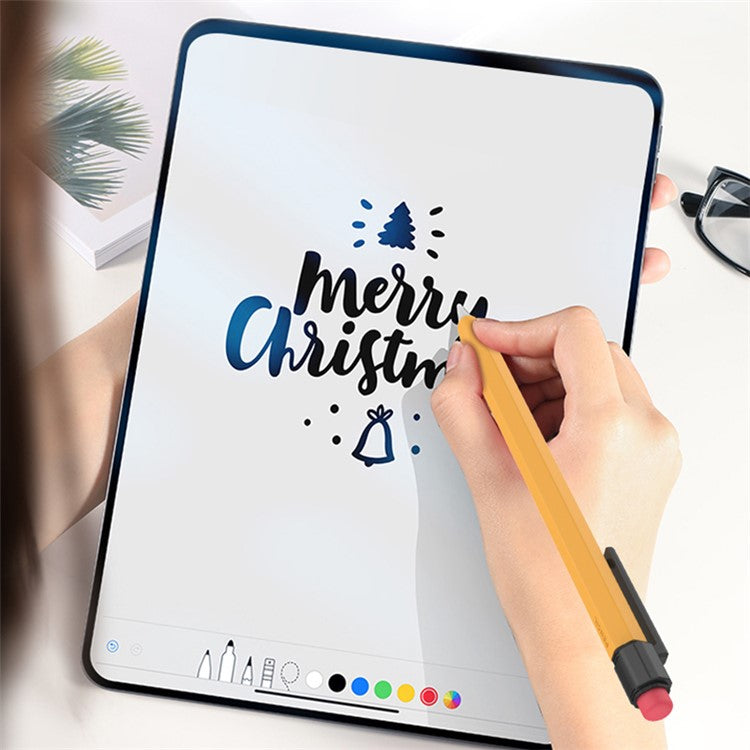 AHASTYLE PT80-1-K For Apple Pencil 2nd Generation Stylus Pen Silicone Cover Anti-drop Protective Sleeve - Yellow