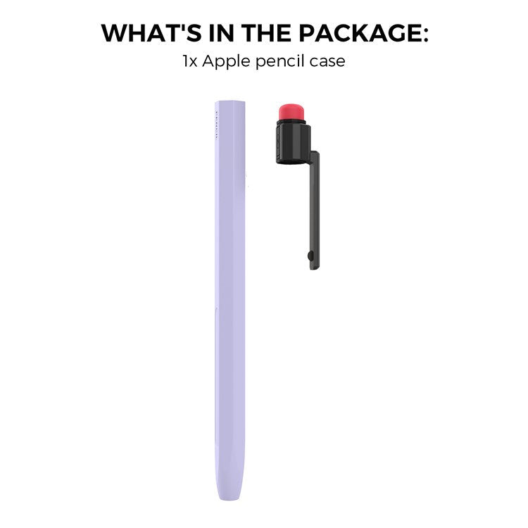 AHASTYLE PT80-2-K For Apple Pencil 2nd Generation Soft Silicone Cover Stylus Pen Anti-drop Sleeve - Purple