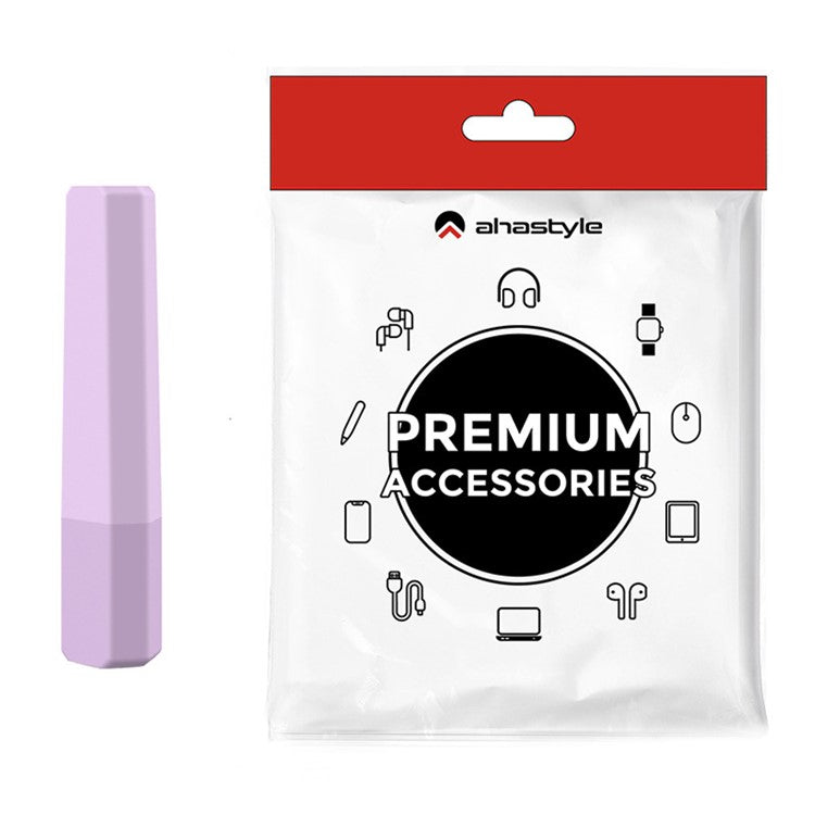 AHASTYLE PT185 For Apple Pencil (2nd Generation) Silicone Sleeve Stylus Pen Case Cover Protective Pencil Grip Holder - Gradient Purple
