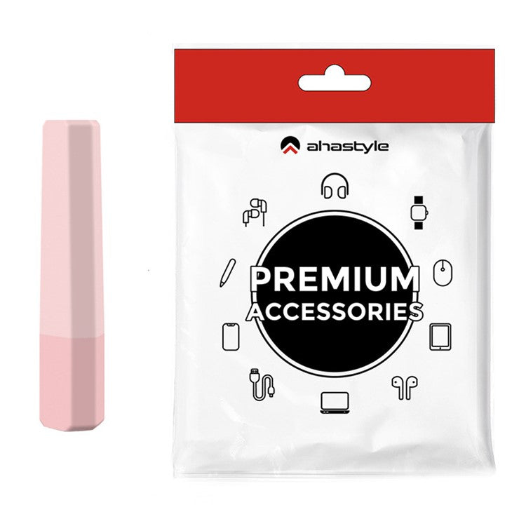 AHASTYLE PT185 For Apple Pencil (2nd Generation) Silicone Sleeve Stylus Pen Case Cover Protective Pencil Grip Holder - Gradient Pink