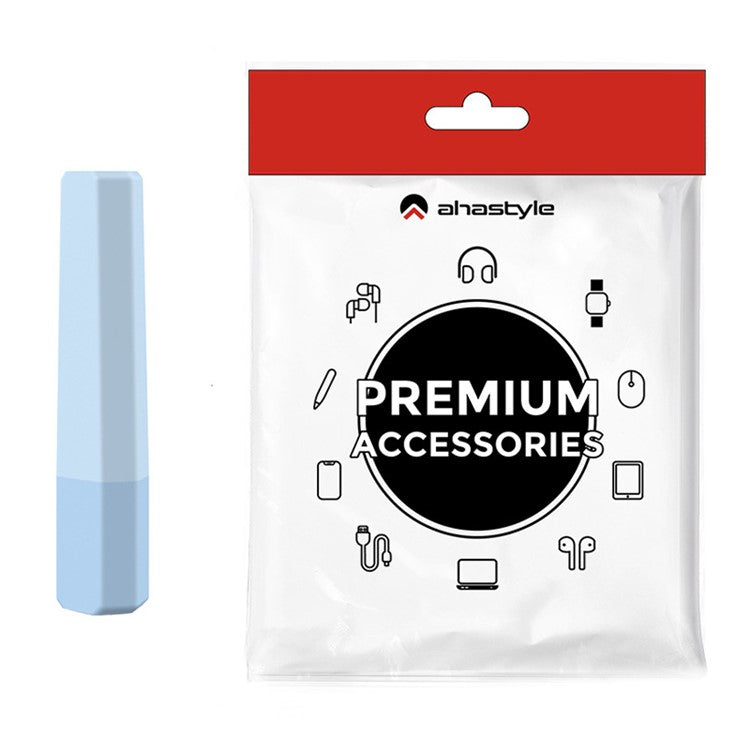 AHASTYLE PT185 For Apple Pencil (2nd Generation) Silicone Sleeve Stylus Pen Case Cover Protective Pencil Grip Holder - Gradient Blue