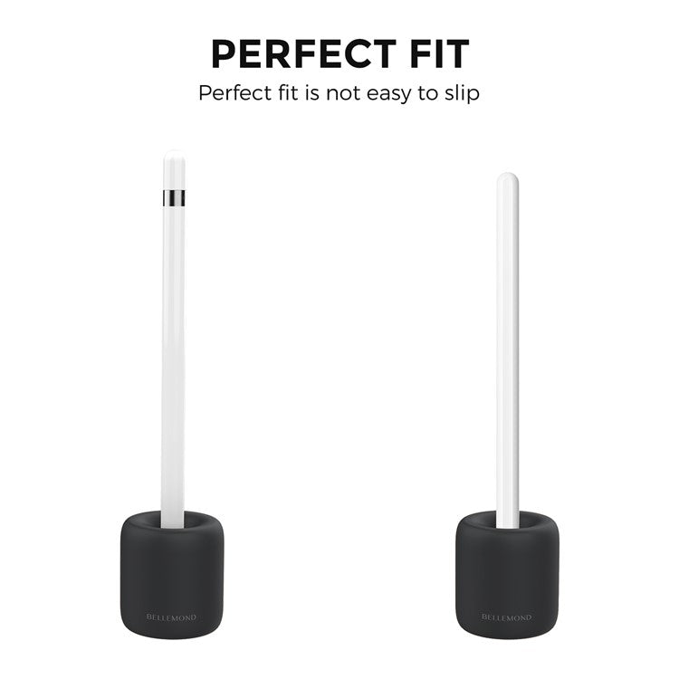 AHASTYLE BD01 For Apple Pencil (2nd Generation) / (1st Generation) Silicone Storage Holder Desktop Stylus Pen Vertical Stand - Black