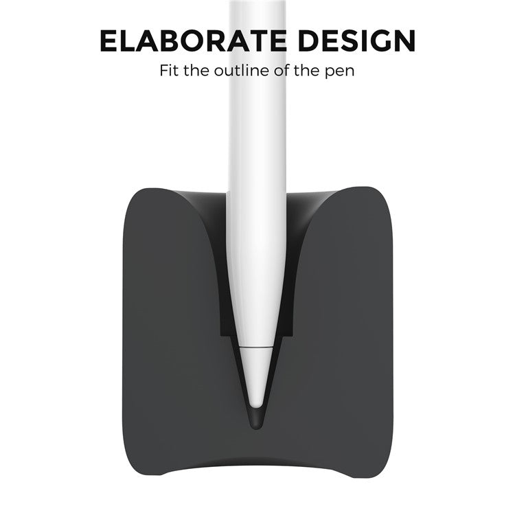 AHASTYLE BD01 For Apple Pencil (2nd Generation) / (1st Generation) Silicone Storage Holder Desktop Stylus Pen Vertical Stand - Black