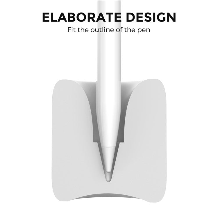 AHASTYLE BD01 For Apple Pencil (2nd Generation) / (1st Generation) Silicone Storage Holder Desktop Stylus Pen Vertical Stand - White