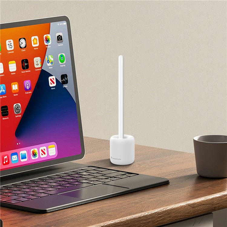 AHASTYLE BD01 For Apple Pencil (2nd Generation) / (1st Generation) Silicone Storage Holder Desktop Stylus Pen Vertical Stand - White