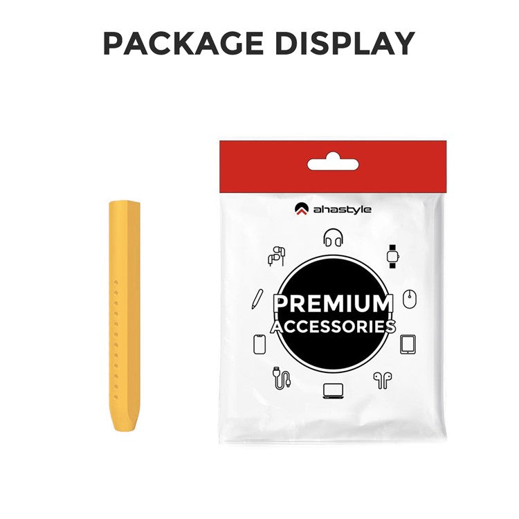 AHASTYLE PT182 For Apple Pencil (1st Generation) / (2nd Generation) Silicone Grip Holder Protective Sleeve Cover - Orange